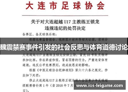 魏震禁赛事件引发的社会反思与体育道德讨论 魏震禁赛事件引发的社会反思与体育道德讨论